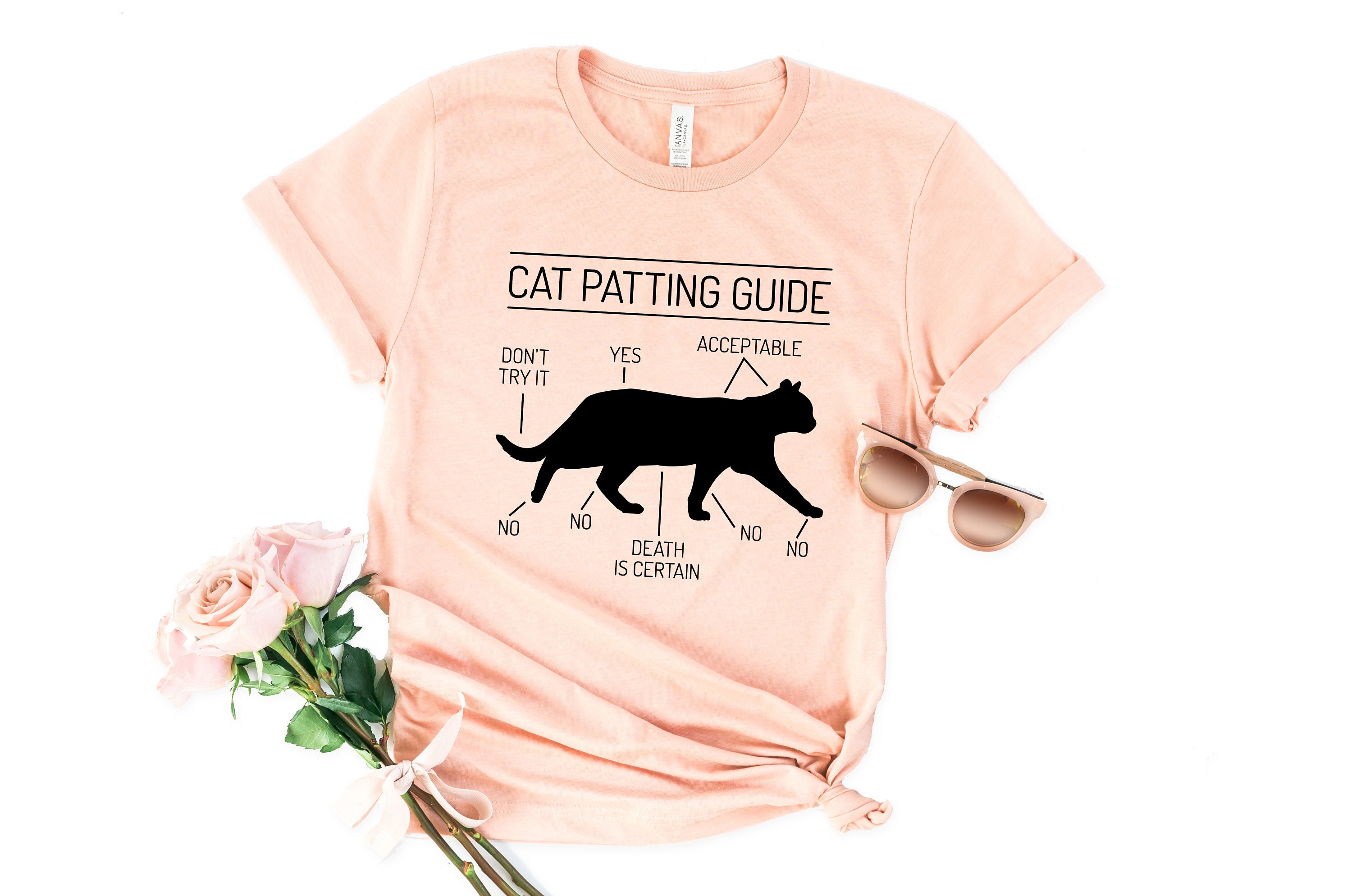 cat petting guide t shirt
