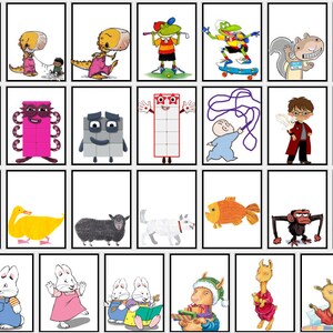 Part 2 of 2 book character posters black border NO BACKGROUND