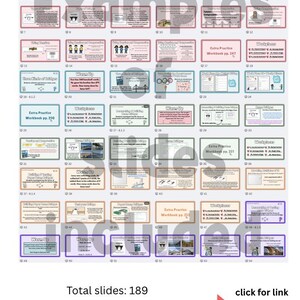 May include: A slideshow presentation titled "Bridges Math" with 54 slides, featuring educational content for 3rd grade. The slides are organized in a grid layout, with text and graphics. The presentation includes a total of 189 slides.