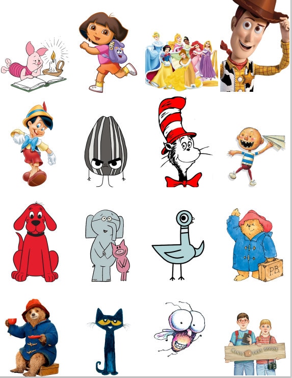 100 Book Character Posters No Border or Background - Etsy