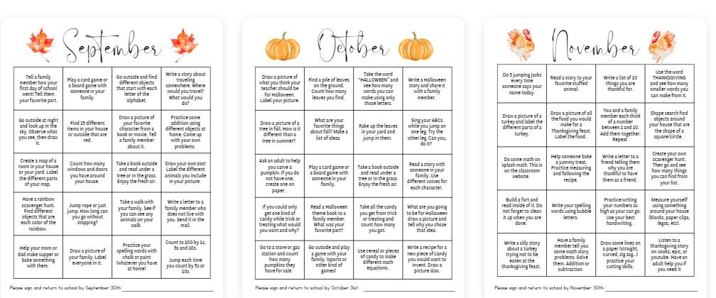 Monthly Choice Boards With Editable Pages - Etsy