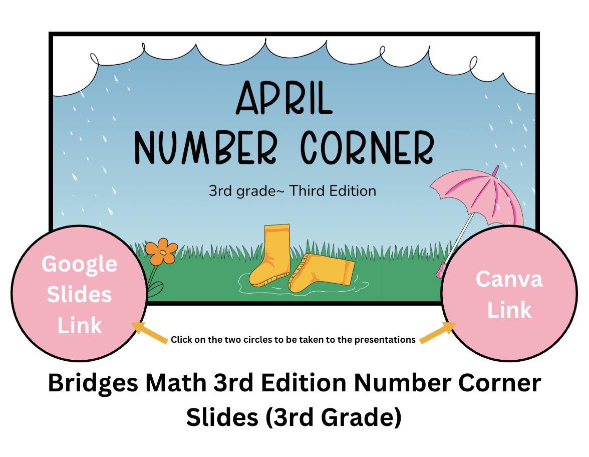 April Number Corner 3rd Grade 3rd Edition - Etsy