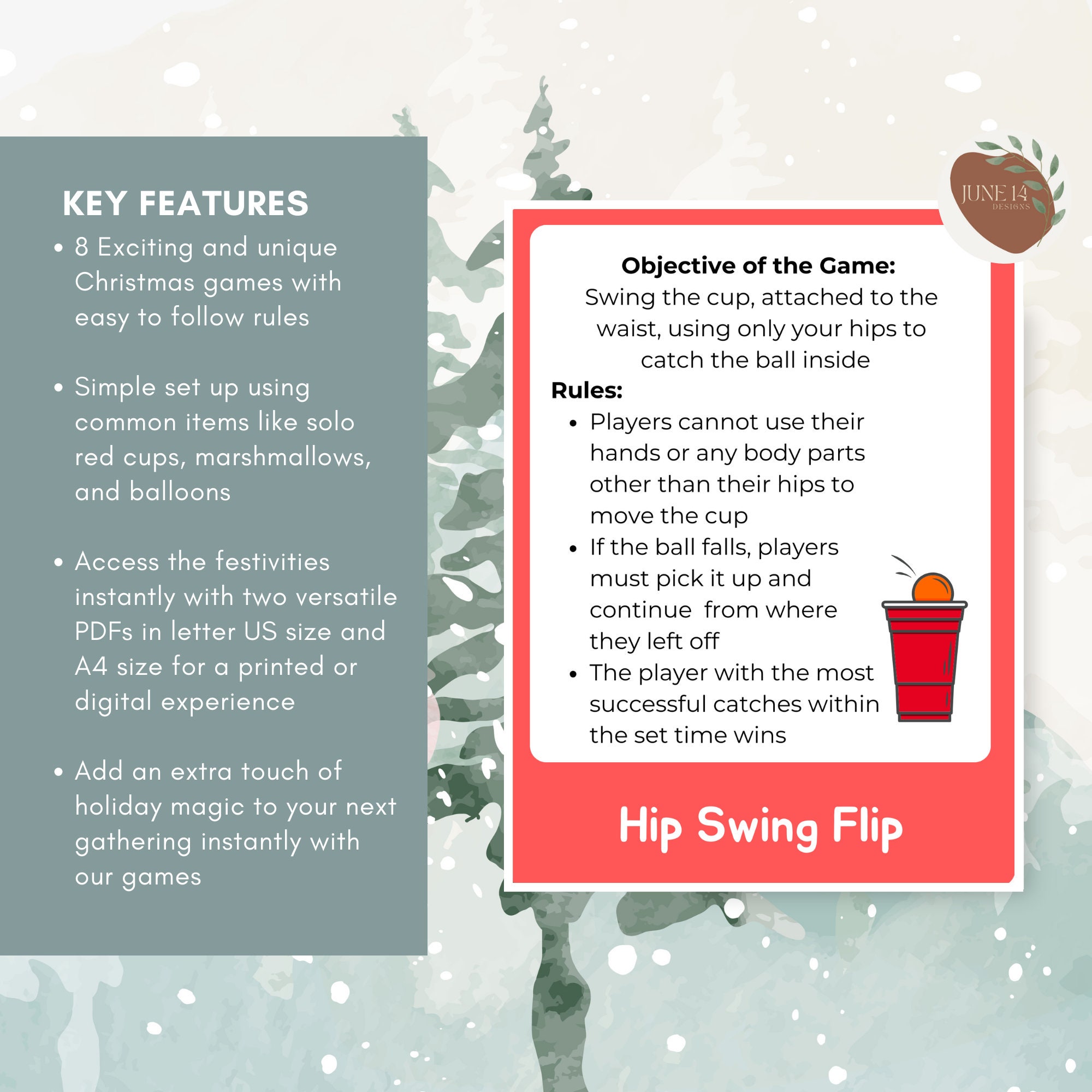 Festive Fun Pack Christmas Games Printable, Family Christmas Games