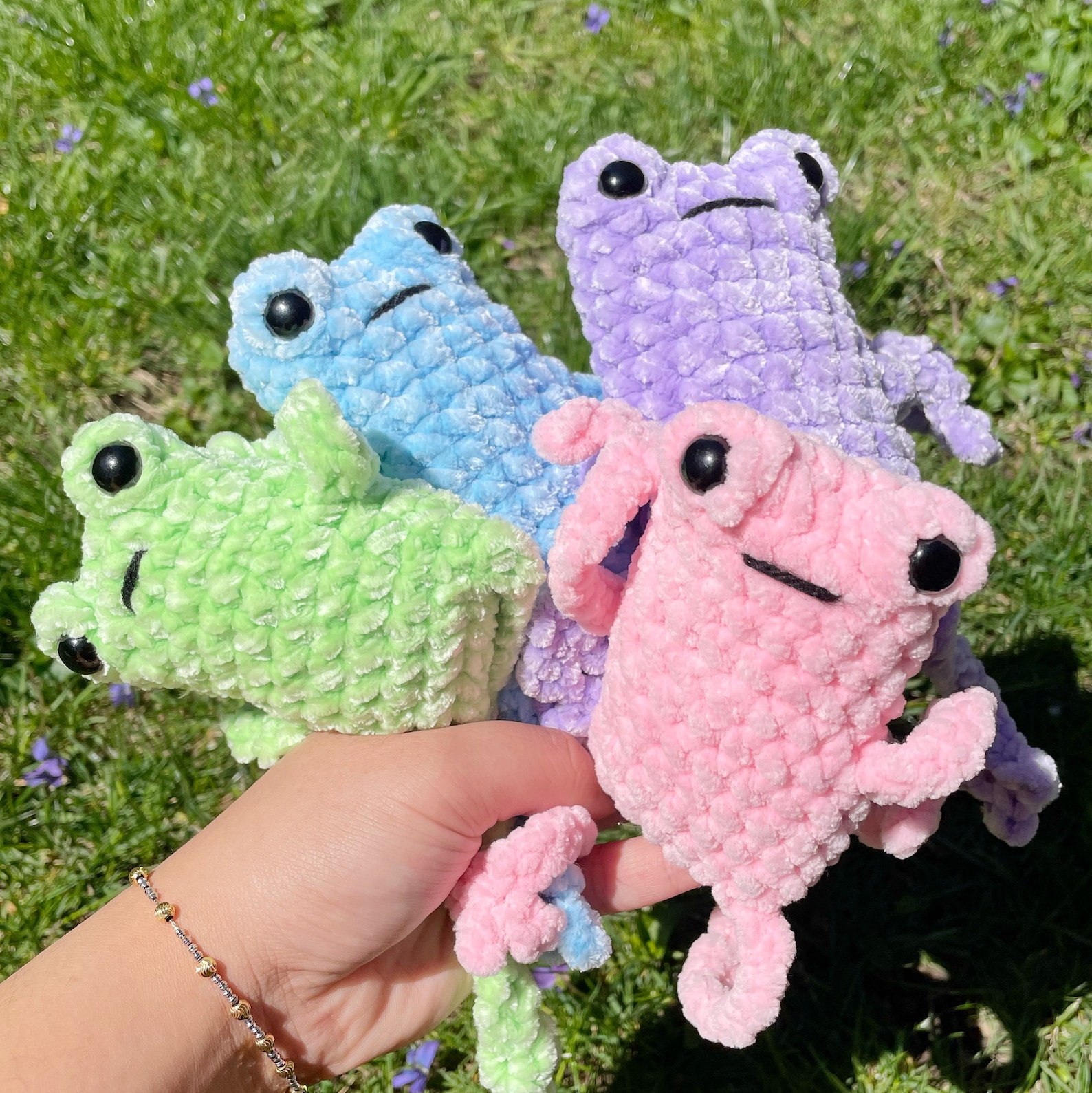 Leggy Frog Crochet Plush Mini Frog Cute Derpy Frogs Etsy