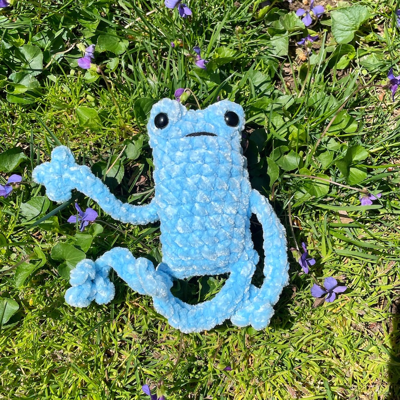 Leggy Frog Crochet Plush Mini Frog Cute Derpy Frogs Etsy