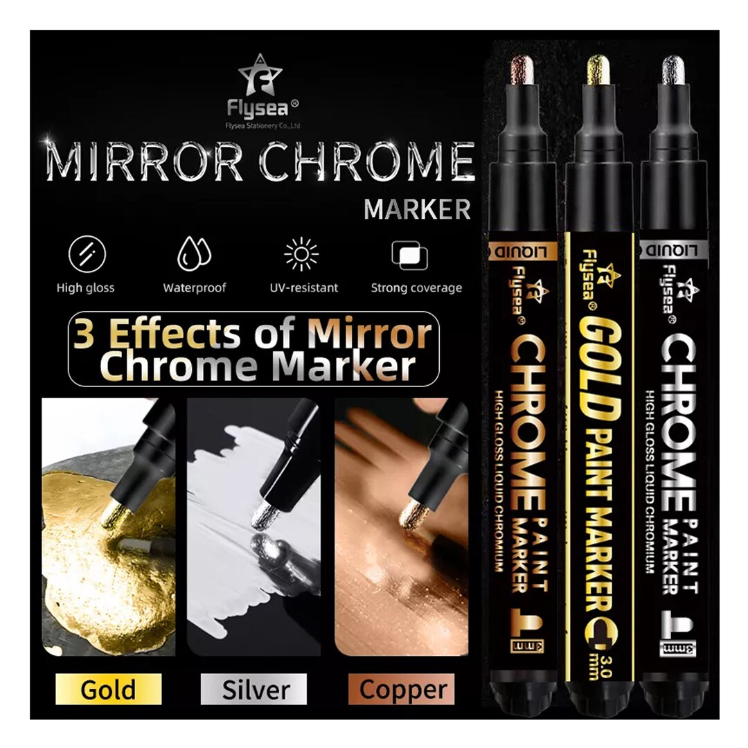 Chrome Marker Gold Mirror Marker Liquid Mirror Copper Marker Etsy