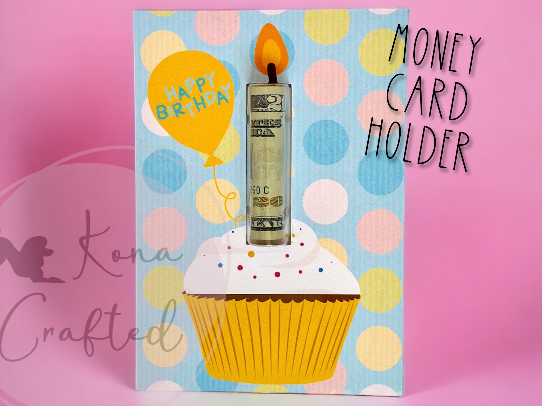 Cupcake Birthday Money Holder Birthday Card Gift Card Etsy