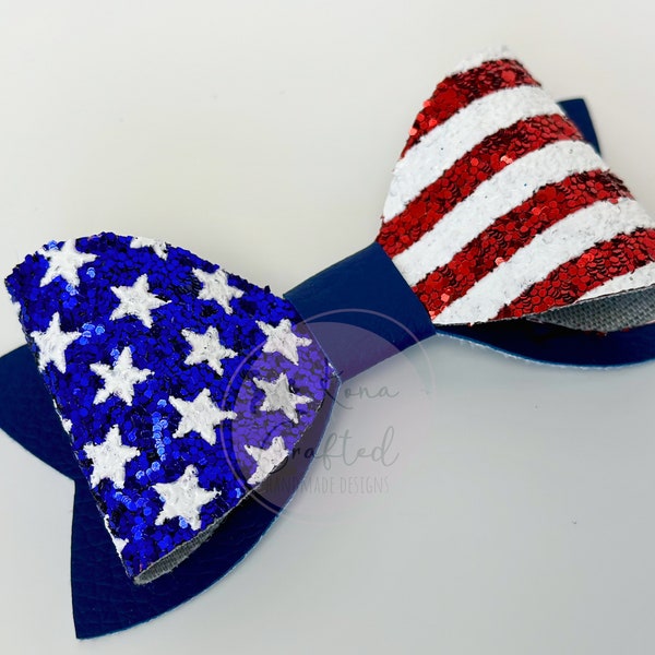 fourth of july dog bow tie
