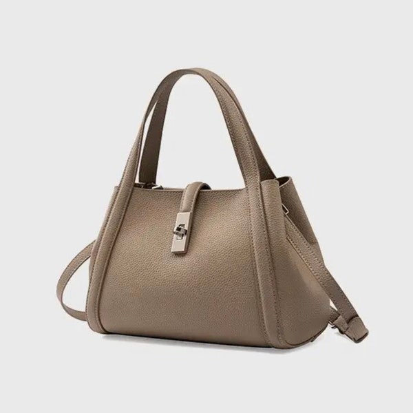 Genuine Leather Bucket Bags For Women  Fashion Tote Bags High Quality Shoulder Female Luxury Crossbody Bag