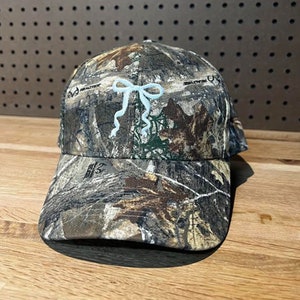 Y2K Trendy Custom Bow Gestickte Realtree Baseballkappe Camo Einstellbarer Hut Unisex