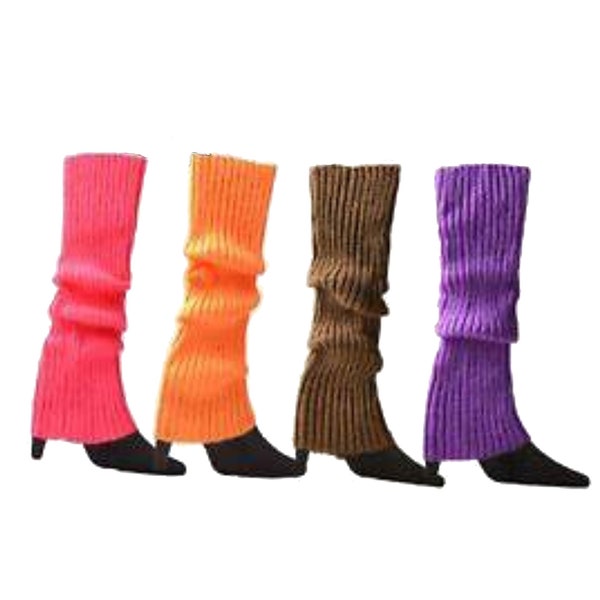 80's 90'S Dance Plain Ribbed Cozy Leg Warmers Ladies Womens Girls Kawaii - More Colors