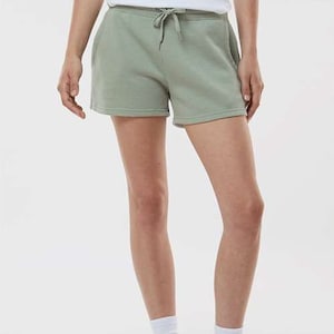 Women&#39;s Lightweight California Wave Wash Drawstring Sweat Shorts Set