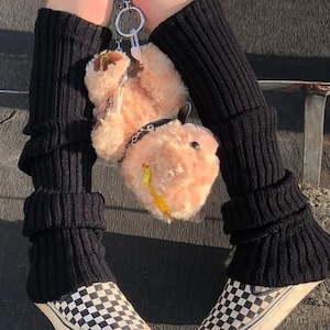 80&#39;s 90&#39;S Dance Plain Ribbed Cozy Leg Warmers Ladies Womens Girls Kawaii