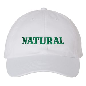 NATURAL Embroidered Unisex Women&#39;s Men&#39;s Girls, Boys Baseball Cap Dad Hat Cotton Adjustable Hat