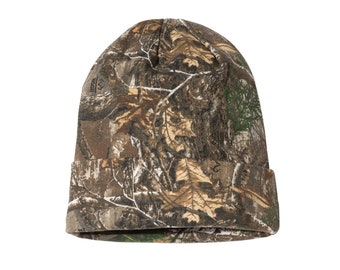 Licensed Camo Cuffed Realtree Edge Mossy Oak 12" Winter Beanie Gift