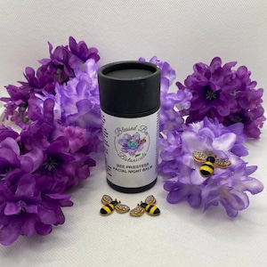 Bee Priestess Facial Night Balm, Organic Anti-Aging Beeswax Balm
