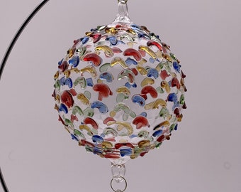 Colorful Glass Christmas Tree Ornament with Crystal Gift for Family Friends or for your Tree