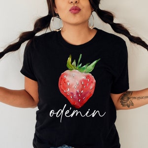 STRAWBERRY WATERCOLOUR Unique Gift First Nations Art Indigenous Tshirt Native Tshirt Aboriginal Art Gift for Her Anishinaabe Art Ojibwe Gift