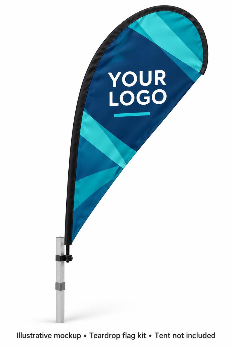 Custom Feather Flag Kit, Personalized Logo, Printed Side Options (small ...