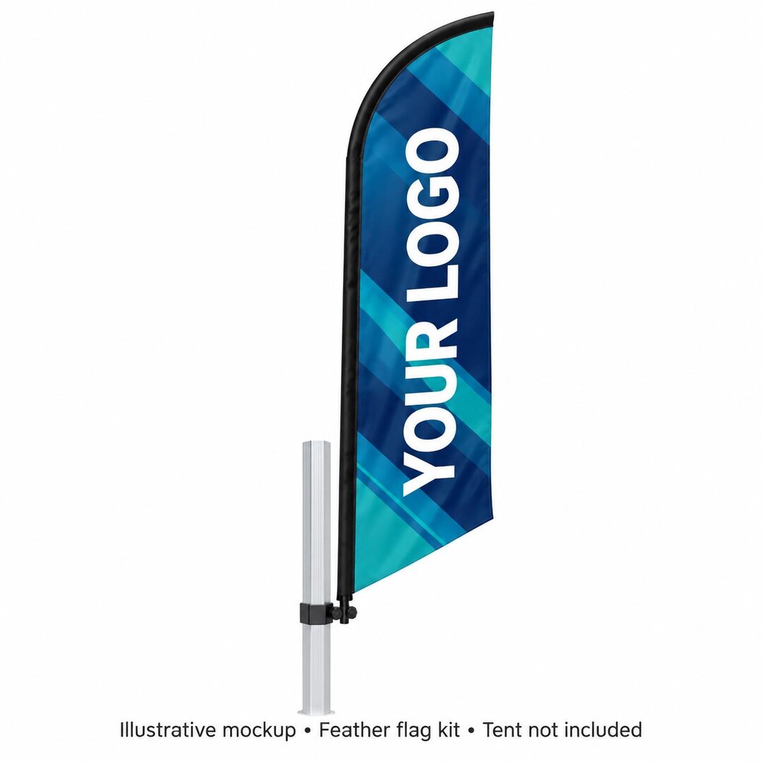 Custom Feather Flag Kit, Personalized Logo, Printed Side Options (small ...