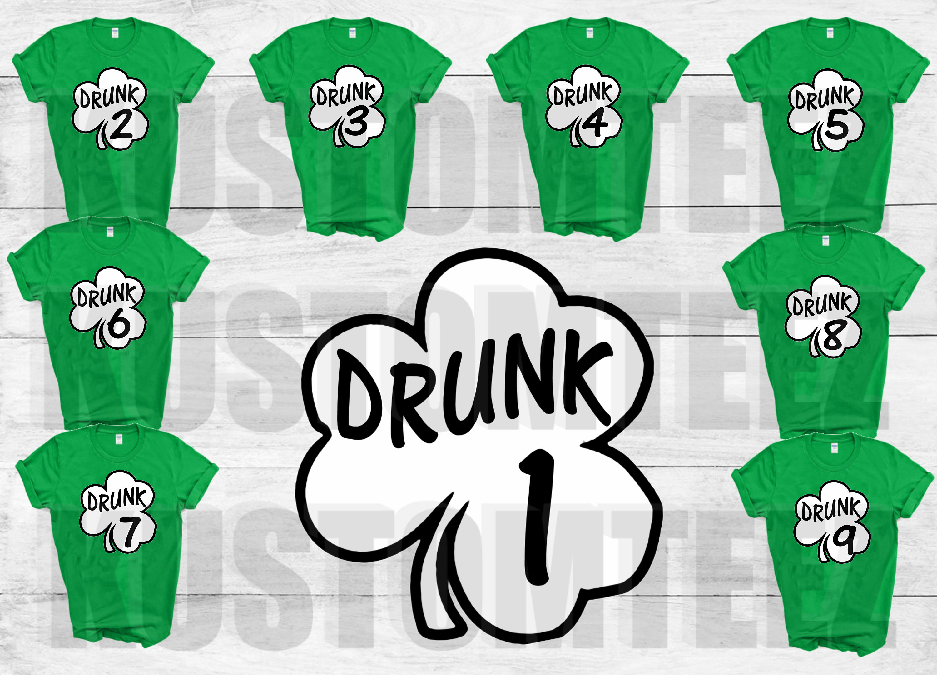 St Patricks Day Shirt Shamrock Drunk 1 