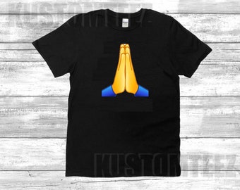 Folded Hands Emoji T-Shirt: Matching Family & Friends Shirts