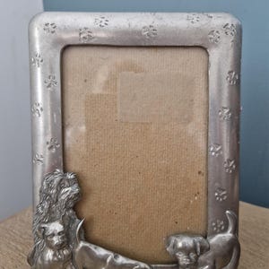 Vintage Seagull Pewter Picture Frame: 1992 Dogs Design