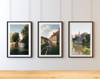 4 Bruges, Belgia Wydruki do pobrania | Sztuka ścienna Bruges | Wydruk filmowy 35 mm | Wydrukowana sztuka ścienna | Fotografia filmowa