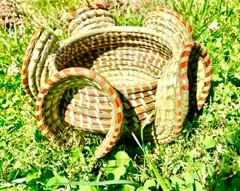 Elephant Basket | Gullah | Low-Country | Sweetwater| Bread Basket | Bread Bowl | Coil | Sweetgrass Stand Basket