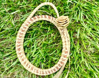 Gullah | Low-Country | Sweetwater| Bread Basket | Bread Bowl | Coil | Wreath | Sweetgrass Wreath | Sweetgrass Single Palmetto Rose Wreath