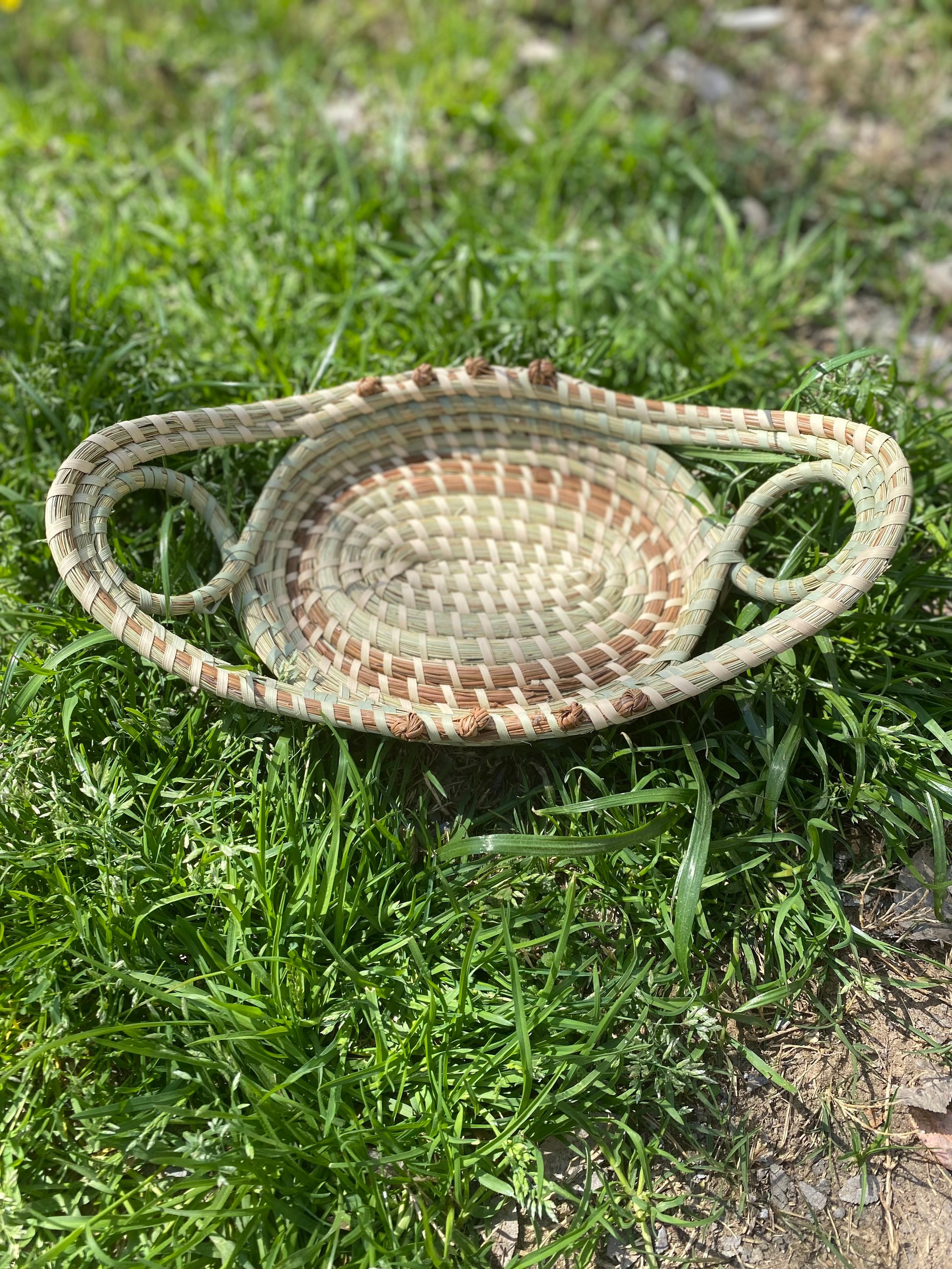 SALT HOUSE® - NatureCraft Cornhusk Baskets (Ocean)