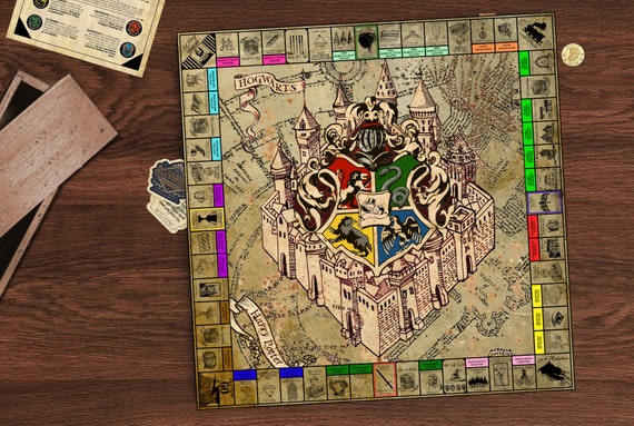 Printable Wizard's Board Game HP Monopoly Wizardopoly - Etsy