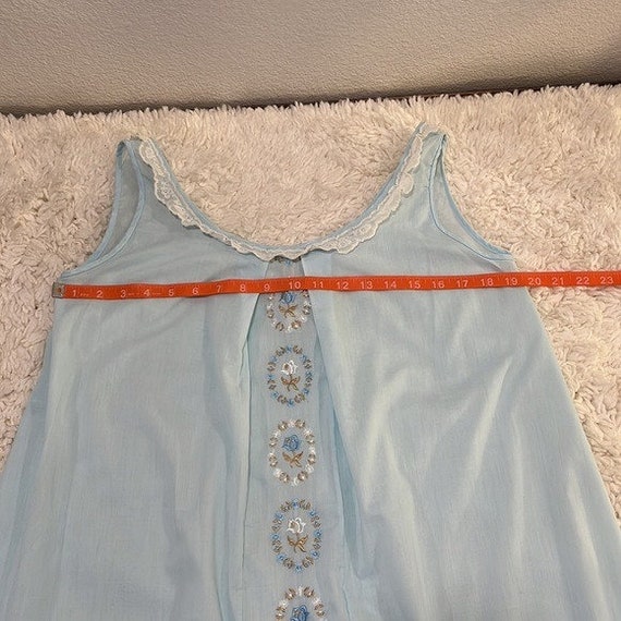 Vintage Katz Shift Blue Slip Dress house dress ni… - image 7