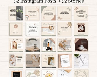 Instagram Post Templates Canva, Instagram Story Templates, Canva Instagram Branding, Earth Colors Social Media Templates, Canva Design