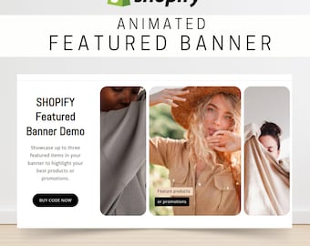 Animated Shopify Banner Section, Image Slider for Shopify, Shopify Image Banner, Shopify Section Code, Easy to Install on any Shopify Theme