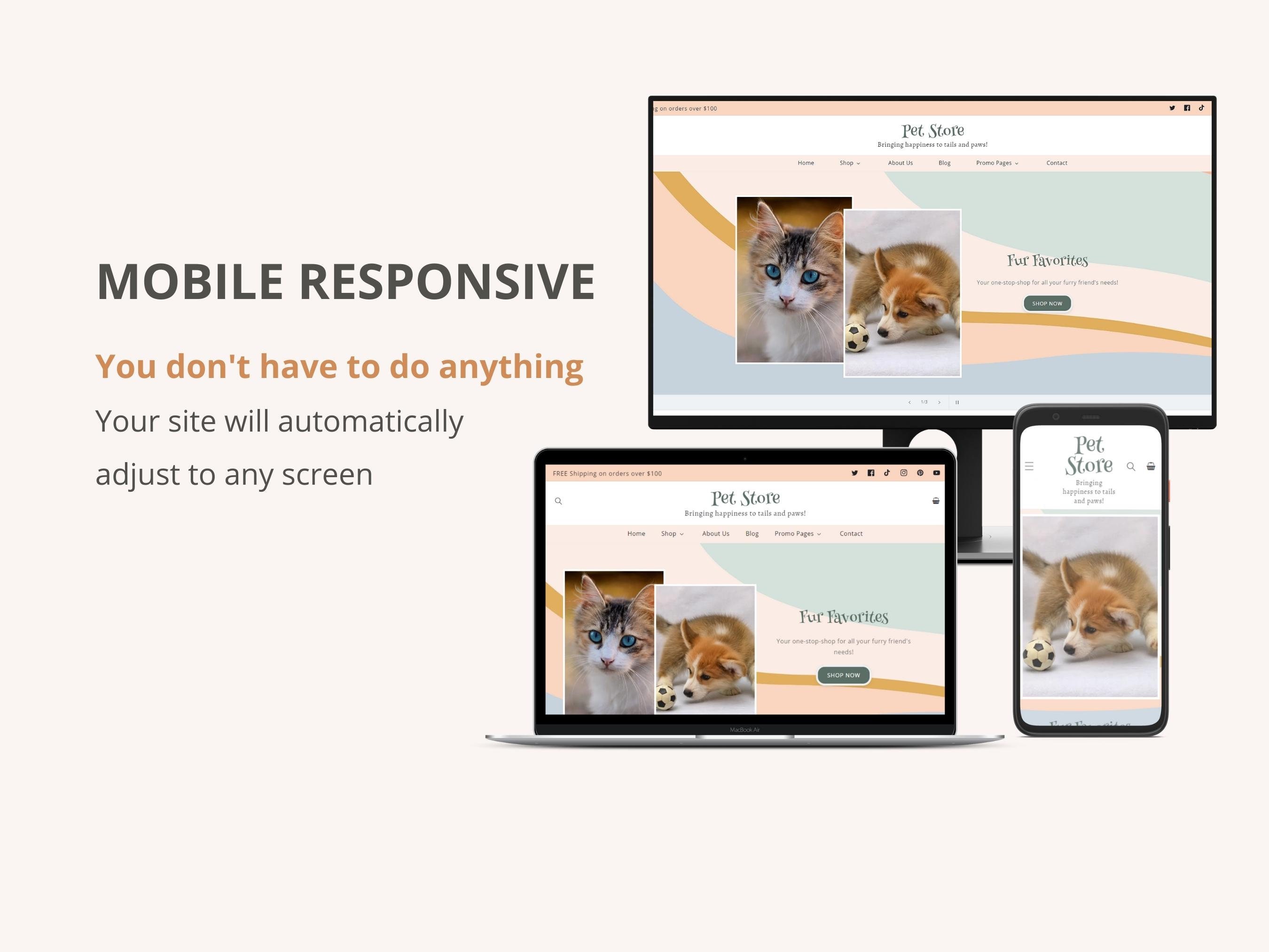 Pets Shopify Theme | Pet Store Shopify Template | Website Design ...