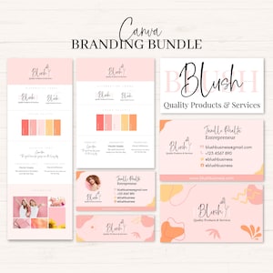 Canva Branding Bundle, Branding Kit, Complete Brand Kit, Premade Logo, Visitekaartje, Merkbord, E-mailhandtekening, Facebook Cover, Twitter