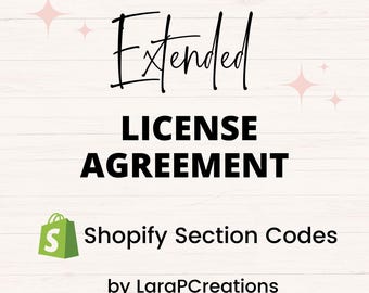 Extended License for Shopify Section Code | For Theme Developers | Shopify Theme Section with Commercial Use