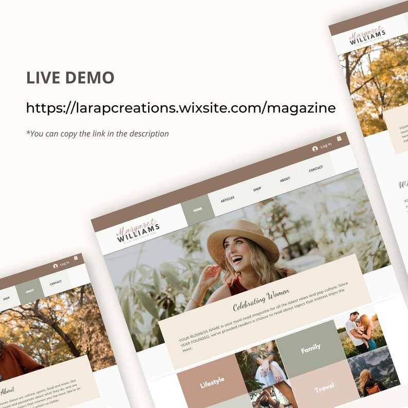 Wix Website Template, Wix Template Web Design, Wix Blog Theme, Wix