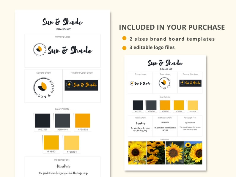 Canva Branding Kit Template Premade Brand Kit Premade Logo Brand Board ...