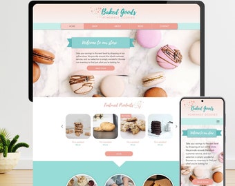 Wix Website Template, Bakery Website, Wix Web Template, Wix Website Design, Online Store, Wix Store Template, Cookies, Baking, Bakery