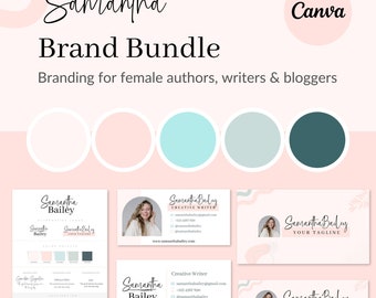 Canva Branding Bundle, Branding Kit, Complete Brand Kit, Premade Logo, Business Card, Brand Board, Email Signature, Facebook Cover, Twitter