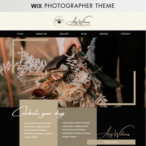Photographer Website Template, Photographer Wix Template, Wix Website Template, Wix Template Website Design, Photography Website Template