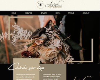 Photographer Website Template, Photographer Wix Template, Wix Website Template, Wix Template Website Design, Photography Website Template