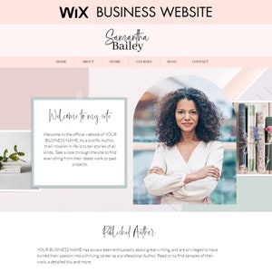 Wix Website Template, Wix Template Website Design, Wix Website Design, Wix Blog Theme, Wix Store Template, Feminine Wix Website, Author