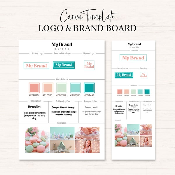 Canva Brand Kit Template Brand Board Template Personal Branding Kit DIY ...