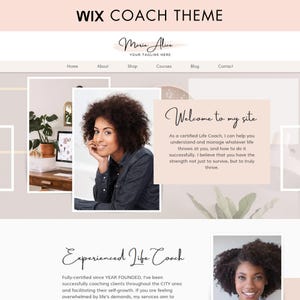 Wix Website Template, Wix Template Website Design, Wix Website Design, Wix Blog Theme, Wix Store Template, Feminine Wix Website, Coach