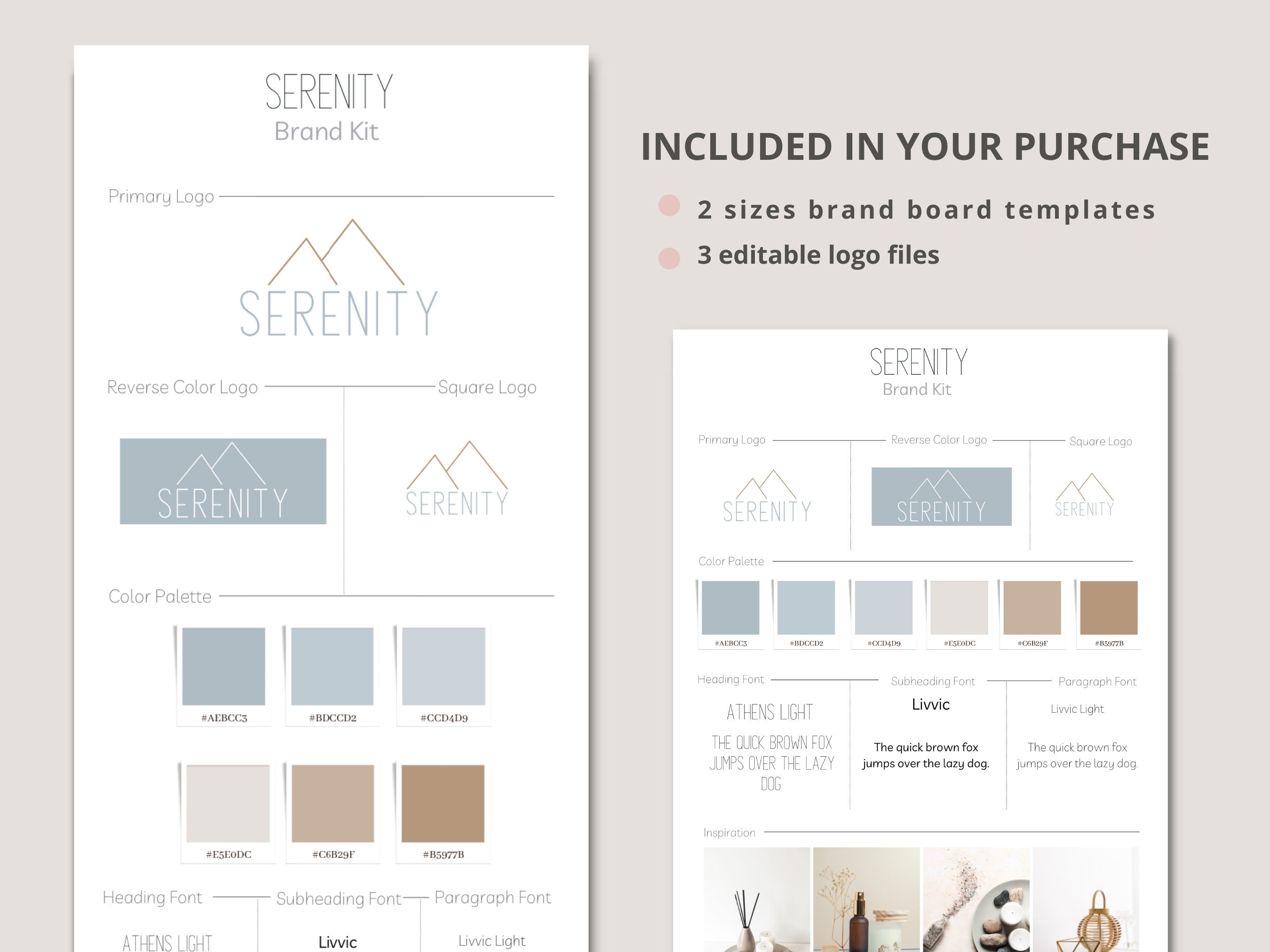 Minimalist Branding Kit, Canva Brand Kit Template Brand Board Template ...