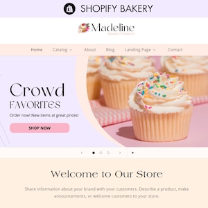 Bakery Shopify Theme, Shopify Website Design, Shopify Web Template, Shopify Theme, Shopify Store, Shopify Web Theme, Store Design