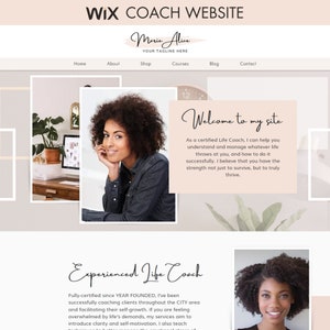 Wix Website Template, Wix Template Website Design, Wix Website Design, Wix Blog Theme, Wix Store Template, Feminine Wix Website, Coach